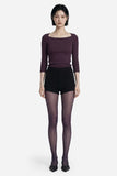 [ EEUN MADE ] Soft Boat Neck Sleeve Three Quarter