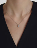 Essence Silver (W) Moissanite Primrose Necklace