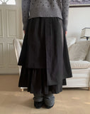 Erin Layered Flare Long Skirt