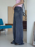 Blow D-ring Wash Long Wide Denim Pants