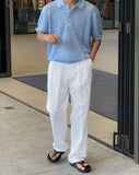 Int two tuck banding wide pants
