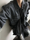 Face denim jacket