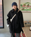 Hoban Quilted Boucle Wool High-Neck Half Coat