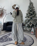 Ready Fur Crop Knit Hood Zip-Up