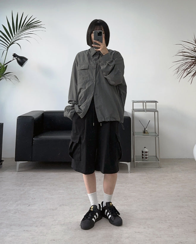 【SATIIIZ】Dozen Nylon String Shirt Jacket SATIIIZ (サティーズ) - ダズンナイロンストリングシャツ