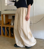 [unisex] Rukuni Pintuck Cotton Wide Banding Pants