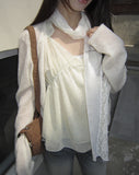 Boohin Chiffon Frill Sleeveless Blouse