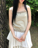 [MADE] Rec Button Lace Sleeveless