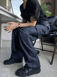 Raw Cargo Wide Denim