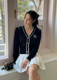 Thiel Rose Color Matching Knit Cardigan