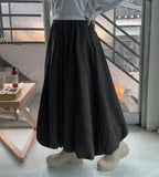 Dolance Suede Balloon Long Skirt