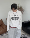 Tiffin Crack Lettering Long Sleeve T-shirt