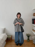 [BAONHAUS] Genbibeu Nylon Belted Wide-leg Pants