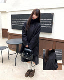 Moochi Balmacaan Over Wool Midi Coat