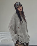 Space Damage Cable Knit