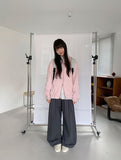 [unisex] Shikyo Waffle Two-Way Over Hood Zip-Up