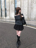 Haev String Ribbon Off-Shoulder Rib Knit