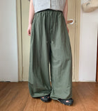 [unisex] Fine Rivet Nylon Banding Wide Pants