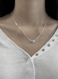 Silver) Key New Layering Necklace