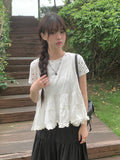 Kinu Frill Sleeveless Layered Blouse