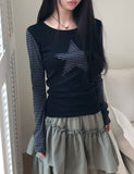 Emu Star Patch Striped Long Sleeve T-shirt