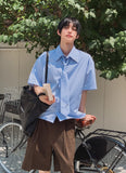 [PLAN MADE/MADE] Infold ST Tie Short Sleeve Shirt