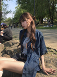 Coser Tencel Western Short Sleeve Denim Shirt