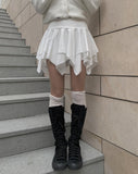 Light Unbalance Tiered Mini Skirt