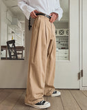 Neji two-tuck wide pants