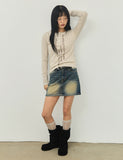 FULL OF Henley Neck Long Sleeve T-Shirt