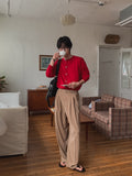 Fresh Summer Belted Two Tuck Slacks