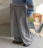 [unisex] Yohin side pin tuck wide jogger pants