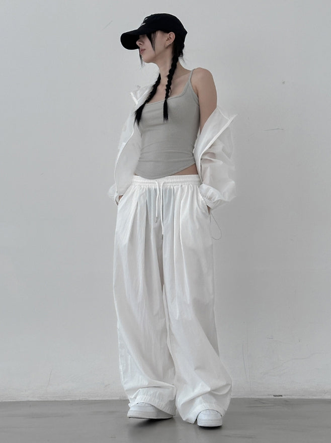 【mnem】Pitt pintuck nylon pants mnem(ムネム) - ピットピンタックナイロンパンツ / Pitt pintuck