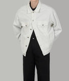 Oversize denim jacket White