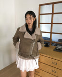 Syonti Overfit Belt Fleece Suede Mustang