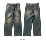 House Washed Denim Pants Blue