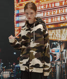 [2-WAY] Camo Heavy Overfit Hood Zip-Up