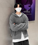 Bed Hood Knit Zip up
