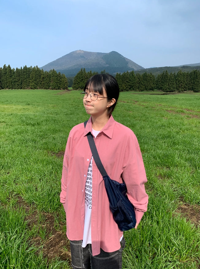 【BAON】[unisex] Ningpo Color Plain Over Shirt BAON (バオン) - [男女兼用]ニンポカラープレーンオーバーシャツ