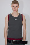 mesh layered sleeveless