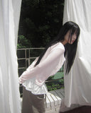 Poda See-through Ribbed Cardigan
