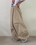 [unisex] Bitmottle Curved Banding Balloon Wide Pants