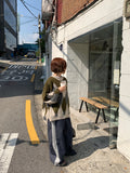 Lanlu Argyle Wool Over Knit