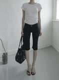 Cello Shirred Round Short Sleeve Tee