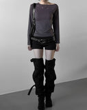 Burneck Eyelet Layered One-Off Tee