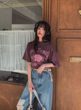 Flower Pigment Oversized Fit Short Sleeve