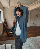 Pilen side shirring check shirt