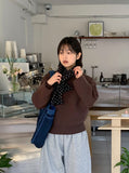 Kanme Basic Color Round Knit