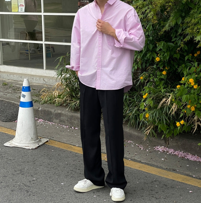 【MODERNIF】Cool Span Two-Tuck Wide Slacks modernif (モダンイフ) - クールスパンツータックワイド