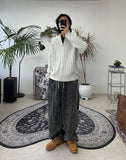 Rotor Stitch Balloon Denim Pants